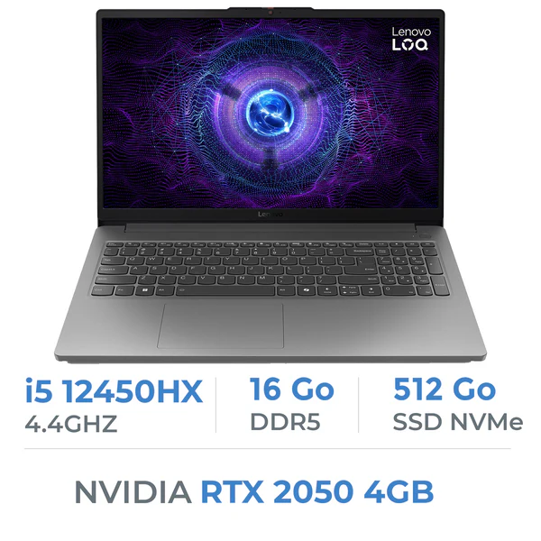 Lenovo LOQ 15IAX9E i5-12450HX/16GB DDR5/512GB SSD/RTX 2050 4GB/15.6" 144Hz